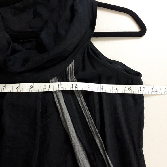 Glam & Fame Black Grey Sleeveless Tunic Top - Picture 5 of 10